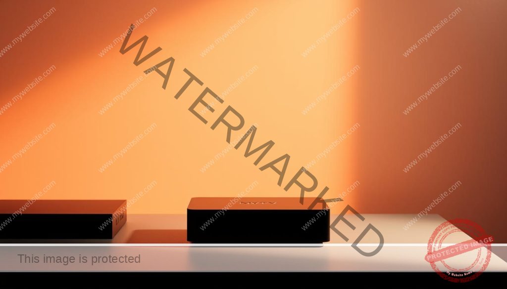 A sleek Android TV box standing on a minimalist desk, its seamless integration with the MyTVOnline platform prominently displayed on its crisp display. The device is bathed in warm, directional lighting, casting subtle shadows that accentuate its modern, streamlined design. The background is a clean, neutral environment, allowing the product to take center stage and showcasing its seamless connectivity with the Android ecosystem. The overall mood is one of sophistication, efficiency, and technological elegance, perfectly capturing the essence of the "Design e Integração com Android e MyTVOnline" section.